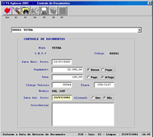 Controle dos documentos